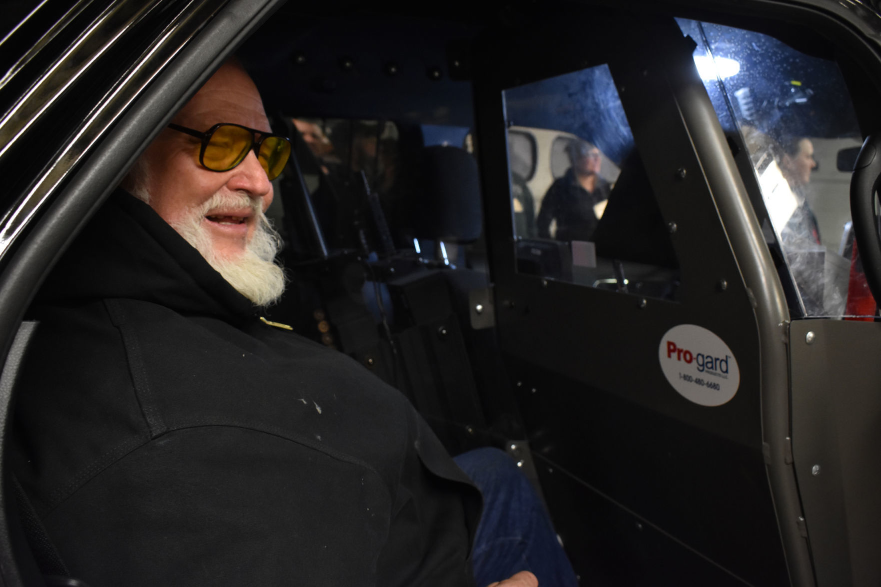 Don Hudzinski in squad car
